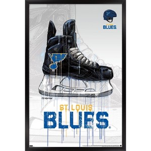 Trends International NHL St. Louis Blues - Drip Skate 21 Framed Wall Poster Prints - 1 of 4