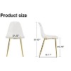 NicBex Transparent Dining Chairs,Armless Crystal Chairs with Metal Legs for Home,Kitchen,Living Room,Restaurant - 3 of 4