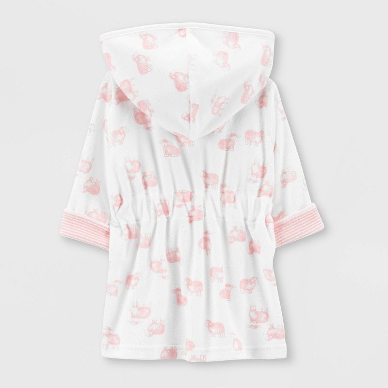 Carter&#39;s Just One You&#174; Baby Girls&#39; Sheep Bath Robe - Pink, 3 of 5