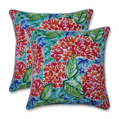 18.5" 2pk Garden Blooms Throw Pillows Pink - Pillow Perfect