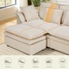 Buenhomino 87" L-Shaped Sofa, Modular Sectional Sofa, Comfy Deep Seat Convertible Couch with Ottoman, Modern Minimalist Chenille Couch for Living Room - 4 of 4