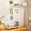 SKONYON 4-Tier Storage Shelves Foldable metal shelves Garage Shelving Units - 2 of 4