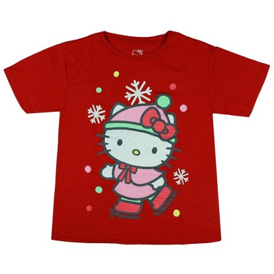 Seven Times Six Hello Kitty T-Shirt Girls' Ice Skates and Snowflakes Tee