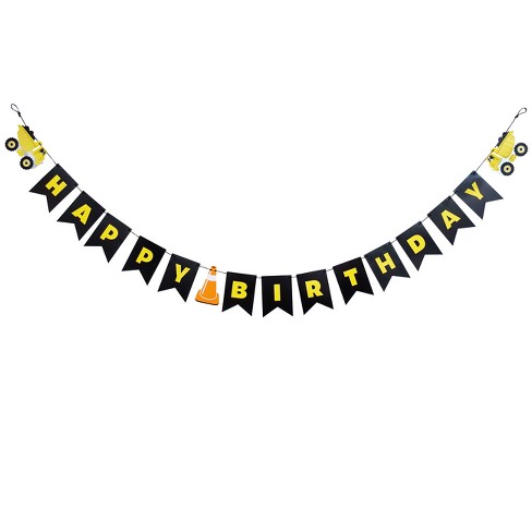 Construction Happy Birthday Banner Spritz Target