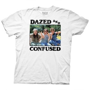 Mens Dazed and Confused T-Shirt - Dazed and Confused Movie Mens Fashion Shirt - Matthew McConaughey Tee (White, Medium) - 1 of 4