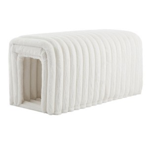 TIRAMISUBEST bench storage foot rest for couch Pet Supplies Corduroy Bench Cat's nest to hide For the Living Room, Entryway and Bedroom - 1 of 4