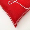 TopComfy Support Pillow Embroidered Joy Design Lumbar Pillow for Stylish Seasonal Accent Decor, Red, 24"*16"*2" - 4 of 4