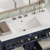 Vynxaria 36" Bathroom Vanities Blue Vanity with Ceramic Basin, Tip-Out Tray & Two Drawers 34"H - 4 of 4