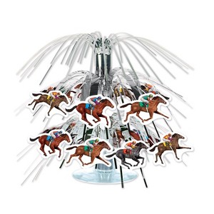 Beistle Horse Racing Mini Cascade Centerpiece, 7.5", (2/Pkg) Multicolored - 1 of 4