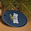 University of Toledo Rockets Logo Porcelain Holiday Christmas Tree Ornament - 4 of 4