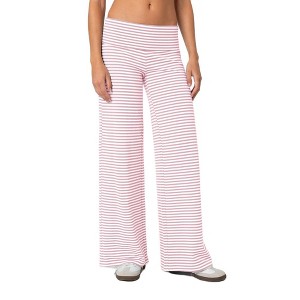 Women's Striped Lounge Pants Loose Fit Casual Trousers - 1 of 1
