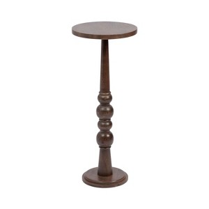 Kate and Laurel Wegner Wooden Accent Table, 12x12x30, Brown - 1 of 4