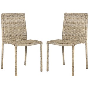 Makassar Side Chair (Set of 2) - SEA8008 - Grey - Safavieh - 1 of 4