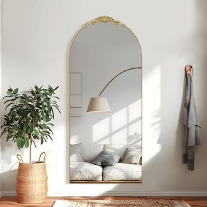 Dovelina Vintage Arched Full Length Standing Mirror Vanity Floor Mirror - 1 of 4
