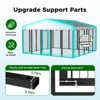 XBRIGH Large, medium and small black square dog crate for outdoor and lawn use with UV cover for outdoor backyard farms - 3 of 4