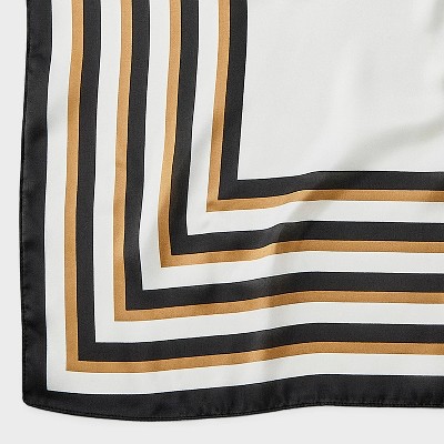 Square Border Printed Scarf - A New Day Black/White - image 3