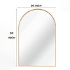 20x30 INCH Arch Bathroom Mirror, Wall Mounted Vanity Metal Frame Mirror for Bedroom, Entryway, Living Room - 3 of 4