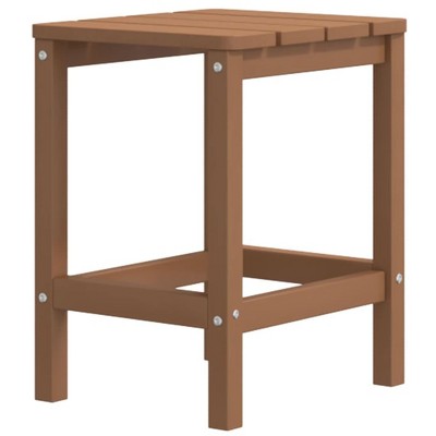 vidaXL Patio Adirondack Table, Brown 15"x15"x18.1" HDPE