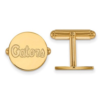 Black Bow Jewelry 14k Yellow Gold Florida Gators NCAA Cuff Links