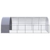 vidaXL Outdoor Chicken Coop for Poultry and Small Animals, Galvanized Steel Cage with Water-Resistant Polyethylene Roof, Silver & Silver Gray - 3 of 4