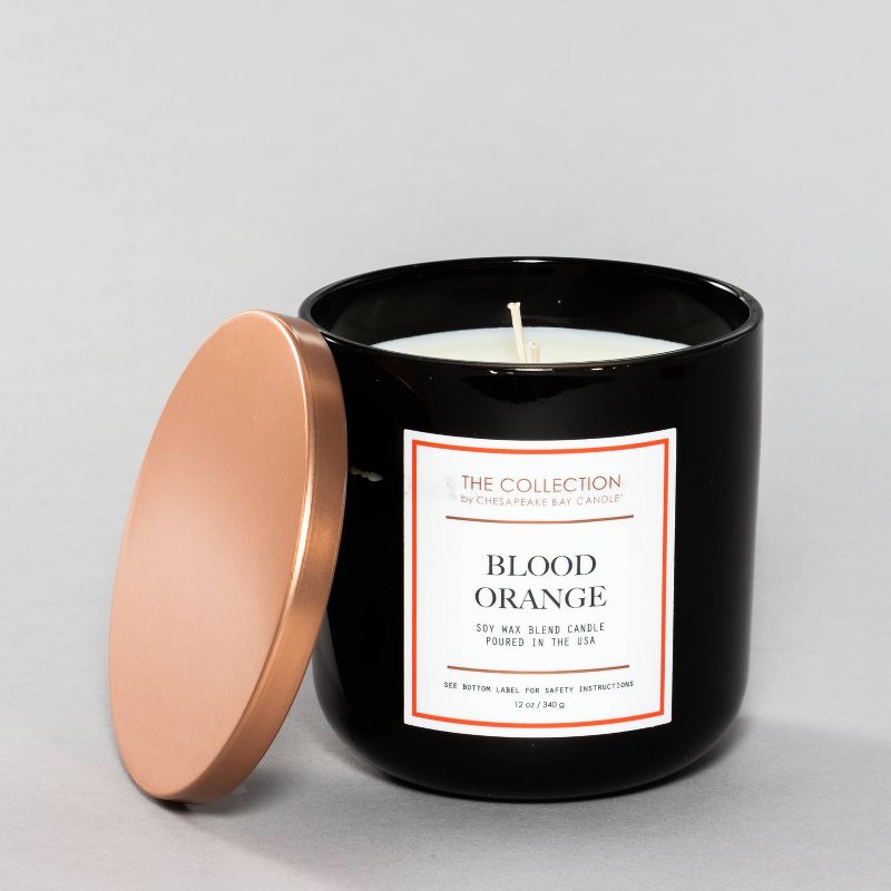 2-Wick Black Glass Blood Orange Lidded Jar Candle 12oz - The Collection by Chesapeake Bay Candle, 3 of 13