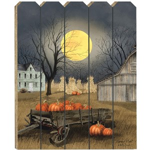 Harvest Moon By Artisan Billy Jacobs, Printed on Wooden Picket Fence Wall Art - 1 of 1