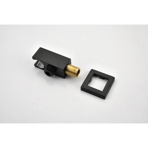 ONWITH Brass Matte Black Shower Faucet Set Shower System - 1 of 4