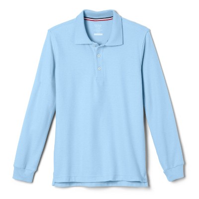 French Toast School Uniform Co-ed Long Sleeve Pique Polo-youth-blue ...