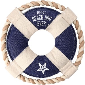 Pavilion Gift Company - Beach Dog - 10" Canvas Dog Toy on Rope  - Pet Toy - 1 of 4