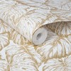 Tropical Pearl White and Gold Leaves Tropical Paste the Wall Wallpaper - 3 of 4