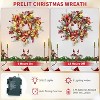 GAOMON 24 Inch Christmas Wreath with Lights, Snow Flocked Outdoor Christmas Wreaths for Front Door, Lighted Xmas Wreath - 3 of 4