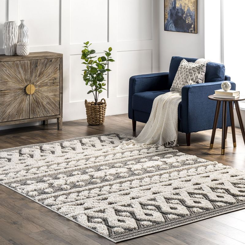 nuLOOM Rebecca High Low Textured Shaggy Area Rug, 3 of 10