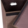 BirdRock Home Single Linen Laundry Hamper with Lid and Removable Liner - Brown - 4 of 4