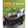 300LBS Foldable Wagon Cart with All-Terrain Wheels and Drink Holders; Heavy-Duty Collapsible Utility Cart for Beach, Gardening, and Shopping. - 2 of 4