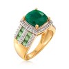 Ross-Simons 3.70 ct. t.w. Emerald and .40 ct. t.w. White Topaz Ring in 18kt Gold Over Sterling - 3 of 4