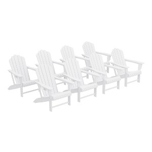 WestinTrends Highland Outdoor Patio HDPE Adirondack Chairs With Cup Holders (Set of 8) - 1 of 4