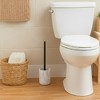 Evideco French Home Goods Black Marble Toilet Brush and Holder Set - 2 of 4