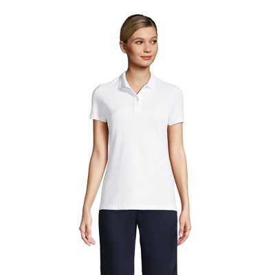 Lands' End School Uniform Young Women's Short Sleeve Feminine Fit Mesh Polo Shirt