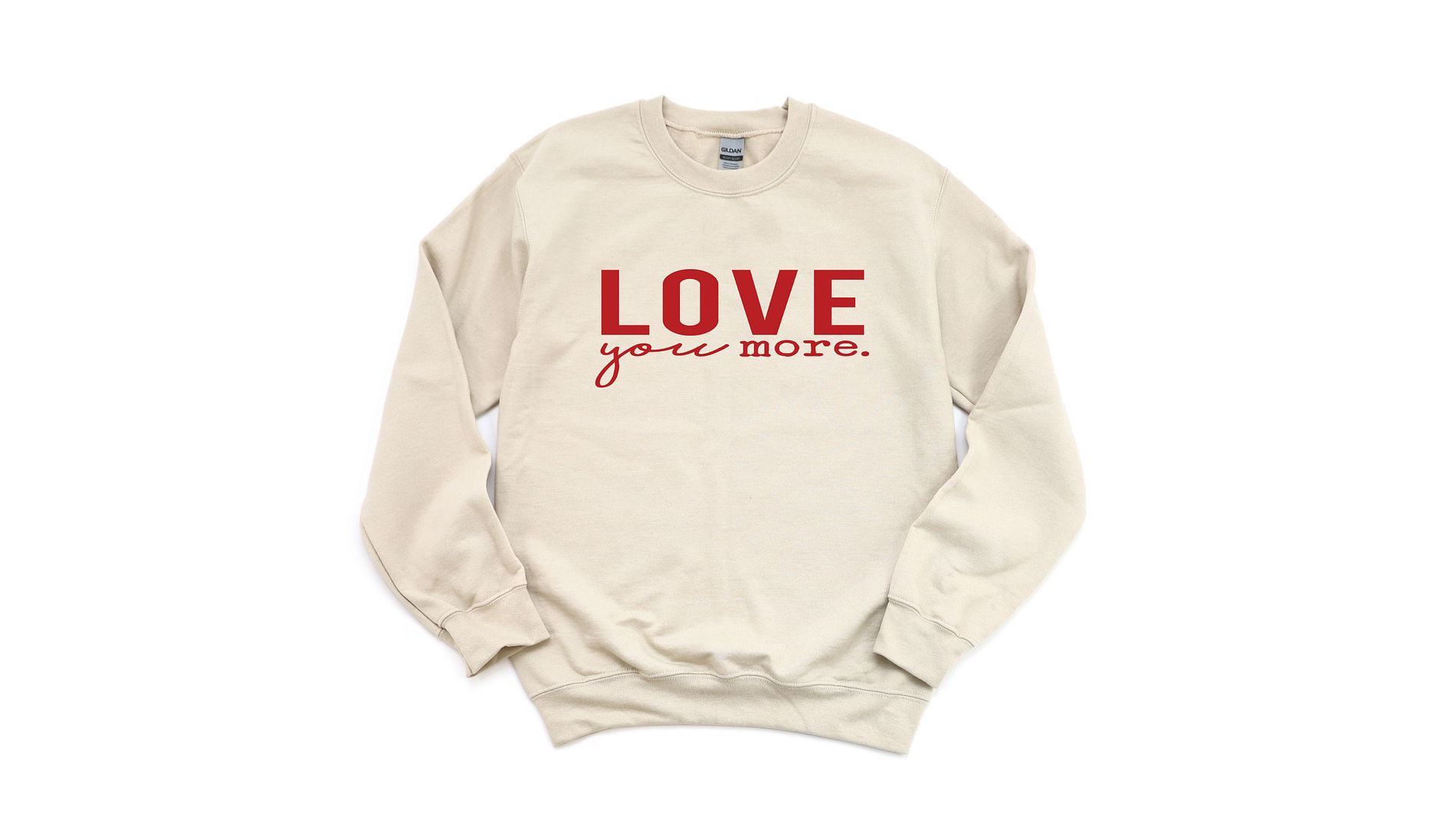 Simply Sage Market Women's Graphic Sweatshirt Love You More - 2XL - Dust