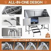 AMERLIFE Stainless Steel Dog Washing Station with Steps, Faucet, Sprayer, Soap Box (Right) - 3 of 4