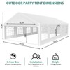 Outdoor Party Tent Heavy Duty, Wedding Canopy with Removable Sidewalls & Church Windows,with White Roof, Waterproof Outdoor Patio Shelters - 2 of 4