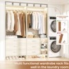 Besiost 54-In Closet System Set with Wood Drawers, Freestanding Closet Organizer with Hanging Rods - 2 of 4