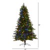 6.5ft. Spruce Artificial Christmas Tree with 450 Color Changing LED Lights & Remote – Vibrant Multifunction X-Mas Tree - 2 of 4