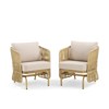Outdoor Patio Furniture Set All Weather Wicker Conversation Set - 3 of 4