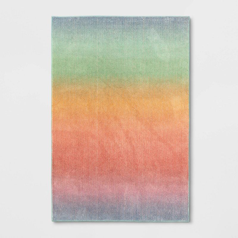 5&#39;x7&#39; Ombre Neon Rainbow Tufted Kids&#39; Rug - Pillowfort&#8482;, 1 of 8