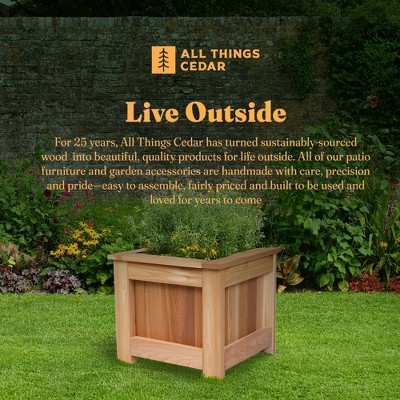 Western Red Cedar Rot-Resistant Outdoor Box Planter