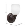 Toltec Lighting Any 1 - Light Sconce in  Dark Granite with 5" White Linen  Shade - 2 of 2