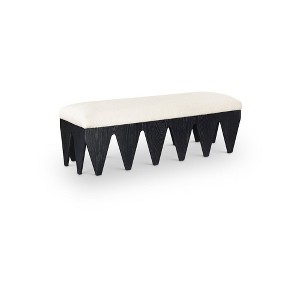 Meridian Furniture,Altair Velour Fur Fabric Bench - 1 of 4