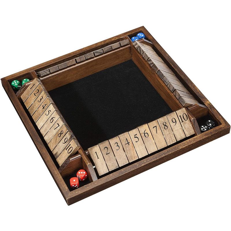 WE Games 4 Player Travel Shut The Box Board Game, 8.5 in., 4 of 12