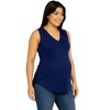 Maternity V Neck Tunic Tank Top - 24seven Comfort Apparel™ - 2 of 4